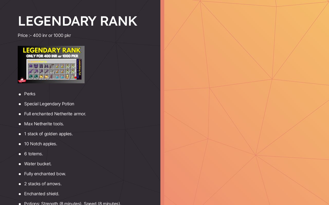 Legendary Com Rank Legendary rank